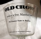 Old Crow Store Display     Huge 11  Manhattan Glass     Bourbon Whiskey Advertising