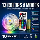 Mini Submersible Led Lights small Waterproof Led Tea Lights Candle With Remote B