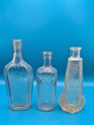 Group Of 3  Embossed Late 19th Century Apothecary Bottles   Fragrance Type