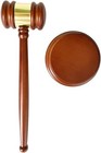 Handmade Wooden Gavel And Sound Block Set For Judge Auctioneer Lawyer Meeting