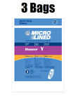 3 Hoover Type Y Vacuum Bags Fits Hoover Windtunnel Upright Vacs By Dvc