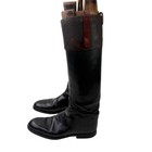 Vtg Maxwell Equestrian Riding Military Leather Black Boots   Wooden Boot Trees