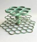 Vintage  Metal Frog Flower Holder 2 Tiers  5  Wide  2 1 4  Tall