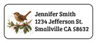 30 Christmas Bird Personalized Return Address Labels Stickers Tags Winter
