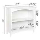 Ehemco 2 Tier Bookcase Book Shelf With 2 Arched Supports  29 Inches collectible 