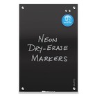 Quartet Infinity Magnetic Glass Marker Board 36 X 24 Black G3624b