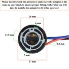 2pcs 1157 2057 2357 Tail Stop Brake Light Female Connector Socket Wiring Harness