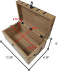 Handmade Pirate Treasure Chest - Wooden Storage Box With Iron Lock   Skeleton Ke