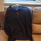 Banana Republic Men   s Xxl Blue Knit Collared Button Long Sleeve Pullover Sweater