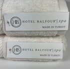 Hotel Balfour Spa Bath Towel Set Off White 100  Cotton Luxury Spa Set Of 2 New