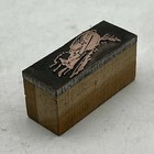 Vintage Printing Letterpress Printers Block Cut Speedboat Cruise Boat Wake Flags