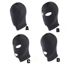 Bondage Head Face Mask Open Eye Mouth Spandex Headgear Restraint Hood Harness Sm