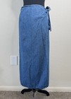 Ralph Lauren Country Denim Wrap Midi Skirt Rare Women s Sz 14 Vintage 90s