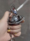  us Seller  Vivienne Westwood Nana Orb Shape Lighter  Silver  With Chains