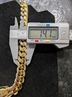 14mm Miami Cuban Link Chain 18  14k Gold Plated Stainless Steel Heavy Necklace