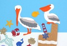 Pelican Sea Ocean Beach Cardstock Paper Die Cut Embellishment Scrapbook Card