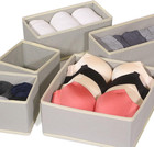 12 Pack Foldable Cloth Storage Box Closet Dresser Drawer Organizer Fabric Basket