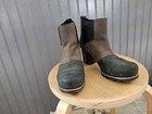 Sorel Addington Chelsea Pull On Ankle Boots Womens Size 9 Black Brown Leather