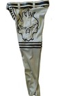 Pro Wrestling Tights     Gray   Black Skull Design With Matching Belt   Pro-grade