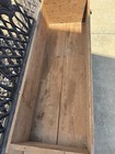 Vintage Wood Heavy Storage Box Wooden Junk Toolbox Garage Workshop 40x14x9