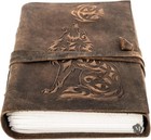 Handmade Genuine Leather Journal Notebook 8x6 200 Pages Unlined Diary Bogo Free