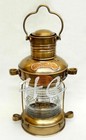 Vintage Nautical Anchor Lantern Oil Burner Boat Light  Brass Antique Ship Lamp 