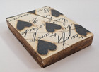 Sid Dickens Memory Block T02    black Hearts With Script    Retired  Vintage