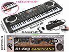 Keyboard Electric Digital Piano Organ W mic 61 Key Kid Music Electronic Keyboard