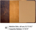 Leather Journal Cover For Moleskine Xl And 7 5 x9 75  Composition Notebooks  Bou
