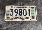 Vintage 1960s-1996 Connecticut Camp License Plate Gas Oil Plates Decor Airstream
