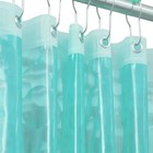 Eva 3d Teal Pearl Water Cube Plastic Shower Curtain Liner - Premium Light Weight