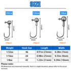 100pcs 1 32 1 16 1 8 Oz Lead Jig Heads Fishing Hooks Crappie Bass Fishing Lures