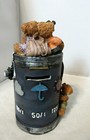 Rare Keepsake Box Photo Bank Or Camera Bank With Adorable Climbing Puppies