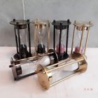 Lot Of 6 Brass Sand Timer Antique Vintage Hourglass Collectible Decorative Gift