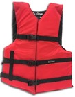 Alumacraft Adult Universal Red Life Jacket Pfd 3-buckle Type Iii Uscg Approved  