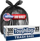30-33 Gallon Heavy Duty Trash Bags  100 Count      33x39  Large Can Liners     Ma   