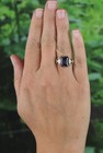 10k Yellow Gold Lab Created Alexandrite Ring Size 7 1 4  Antique Art Deco