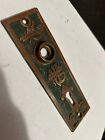Antique Mallory Wheeler Arabic 5 11 16 X 1 3 4    Cast Brass Door Knob Back Plate