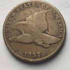 1857-1858 Flying Eagle Small Cent 2-coin Lot Bn Circulated Philadelphia
