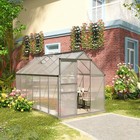 12  X 6  Polycarbonate Walk-in Garden Greenhouse Kit W  Sliding Door  Silver