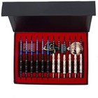 12 Pack Steel Tip Darts Set With Iron Barrel  Aluminum Shafts   Gift Box-us