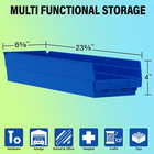 30164 Plastic Shelf Bins  Heavy Duty Storage Bins For Garage  Closet  And Drawer