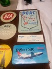 13 Vintage Original British Airways Aviation Label Tag Decal 