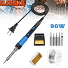 90w Soldering Iron Kit Electronic Welding Irons Tool Adjustable Temperature Wire