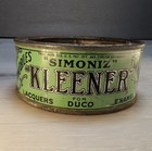 Vintage Simoniz Kleener 12 Oz  Can Wax Polish Cleaner Vintage Advertising