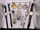Vintage Lot 10 Pocket   Wrist Watches Waltham Elgin Boctok Piradet As Isuntested