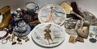 Grandma   s Vintage Junk Drawer Lot  1889 Cigarette Card  Jewelry  Collectibles