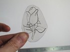 Vtg 1960s 70s Tattoo Flash Acetate Stencil Rose In Bloom Rs2