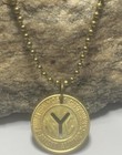 1970s Nyc Subway Token Pendant Necklace - Vintage New York City  Great Gift     