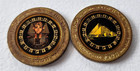 Two Luxor Dollar Gaming Tokens  mask Of Tutankhamun   Pyramids Gold Tone   Black 
